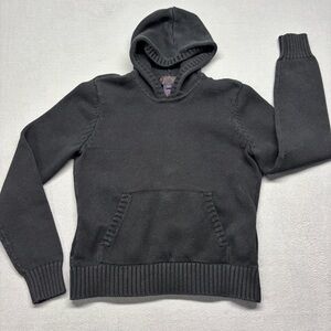Vintage Ralph Lauren Women’s Black Hooded Sweater Heavy Size Medium